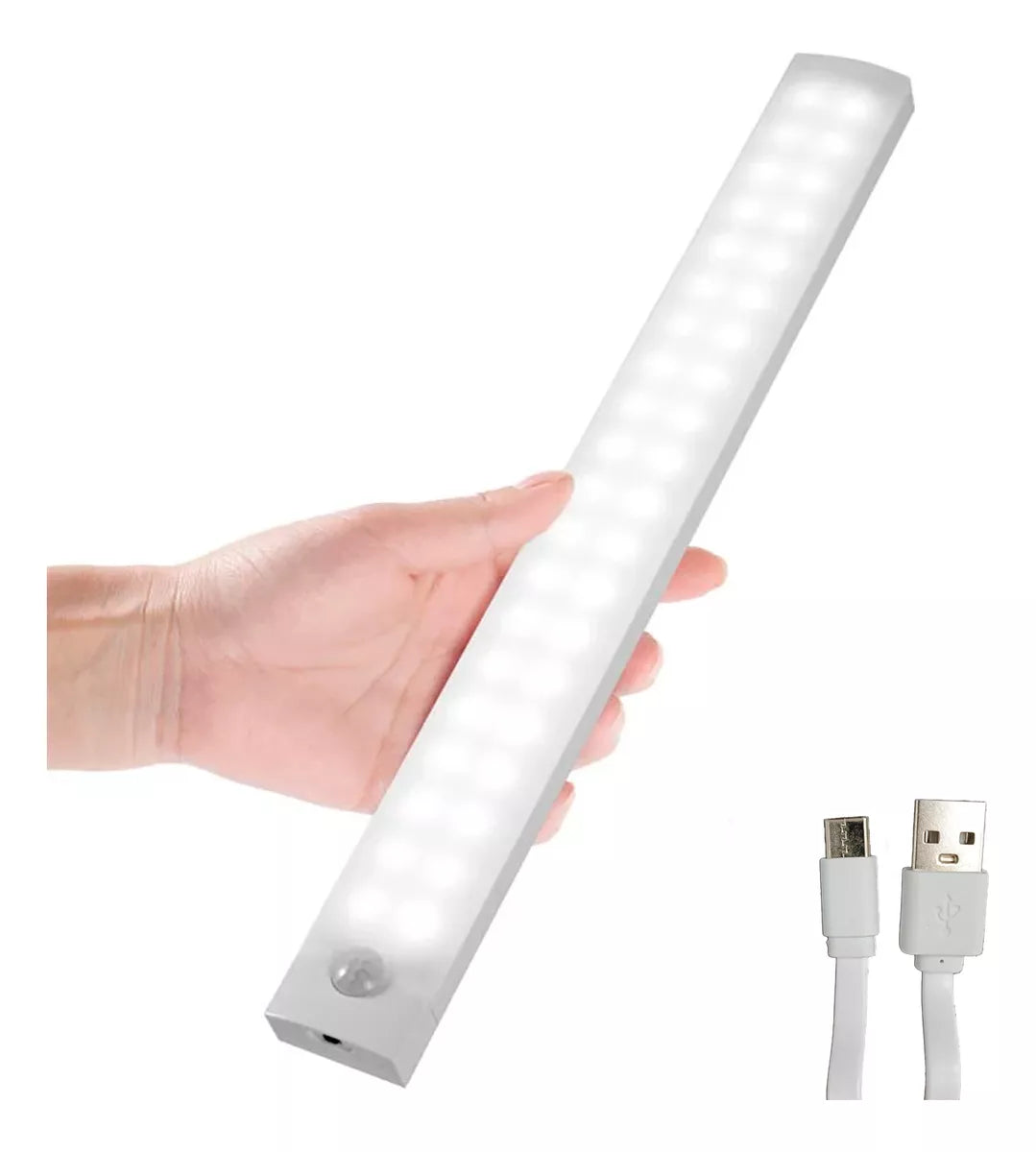 Lámpara Led Con Sensor Movimiento Magnética Recargable 30cm