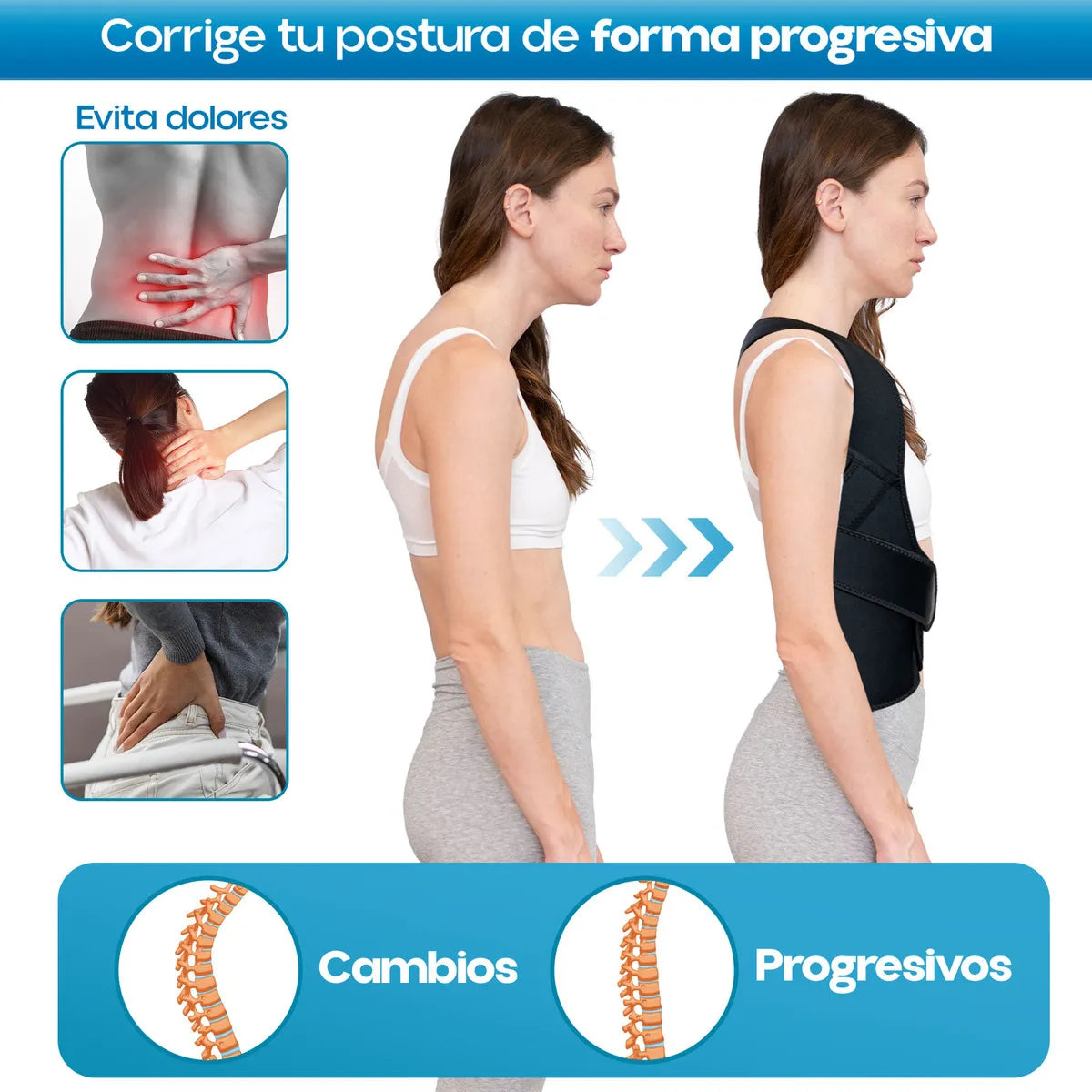 Corrector de Postura Ortopédico Ajustable Unisex 🦴 Alivia Dolor de Espalda