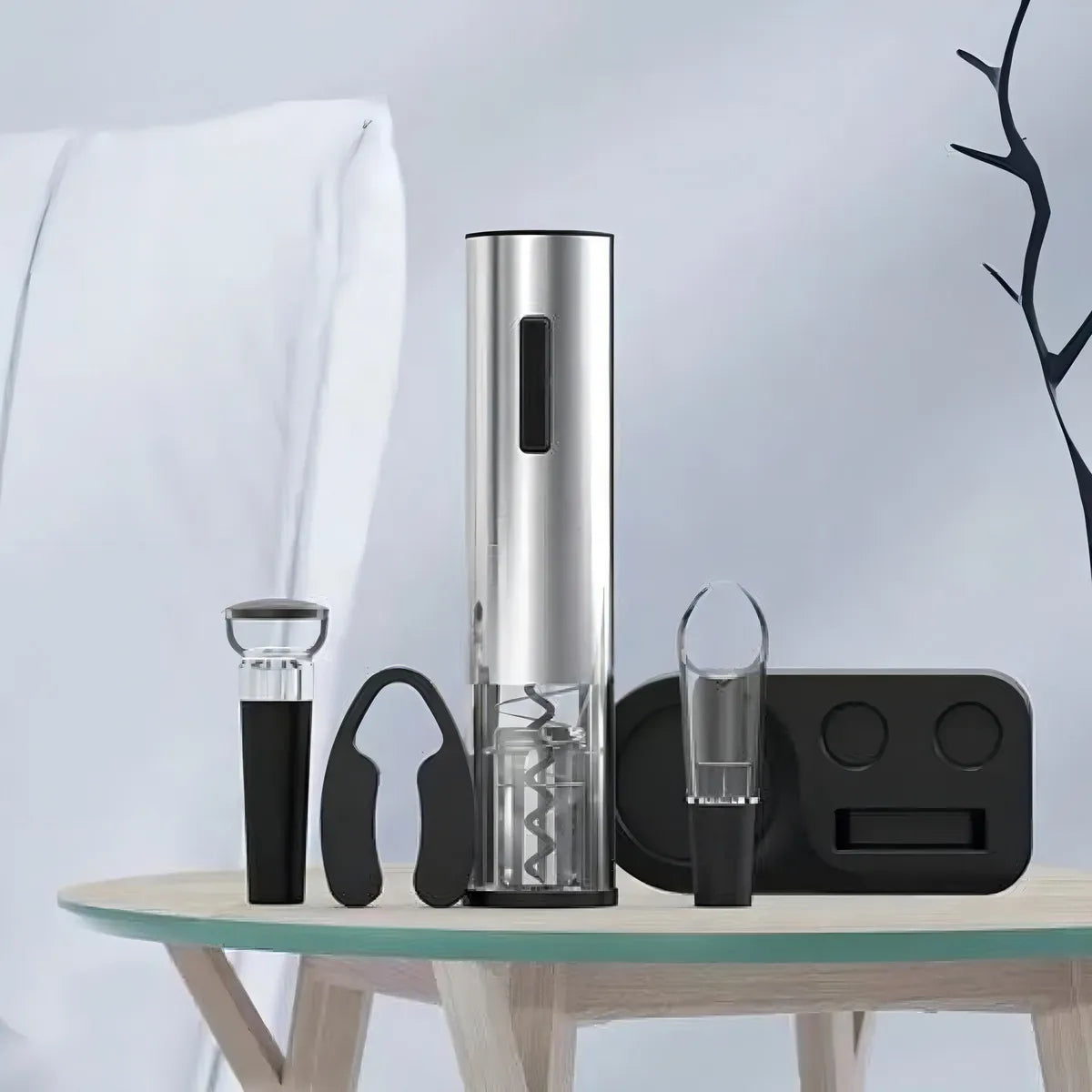 Kit Descorchador de Vino Eléctrico Recargable – Elegante y Fácil de Usar 🍷