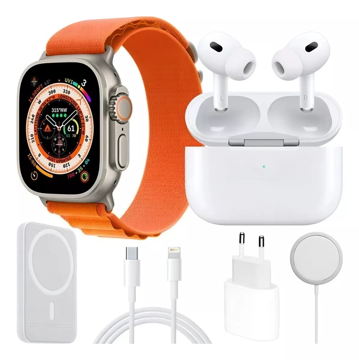 Combo Smartwatch X8 Ultra ⌚ Audífonos + Power Bank (Todo en Uno)