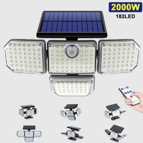 Lámpara LED Solar con Sensor de Movimiento – Seguridad Exterior 🔒