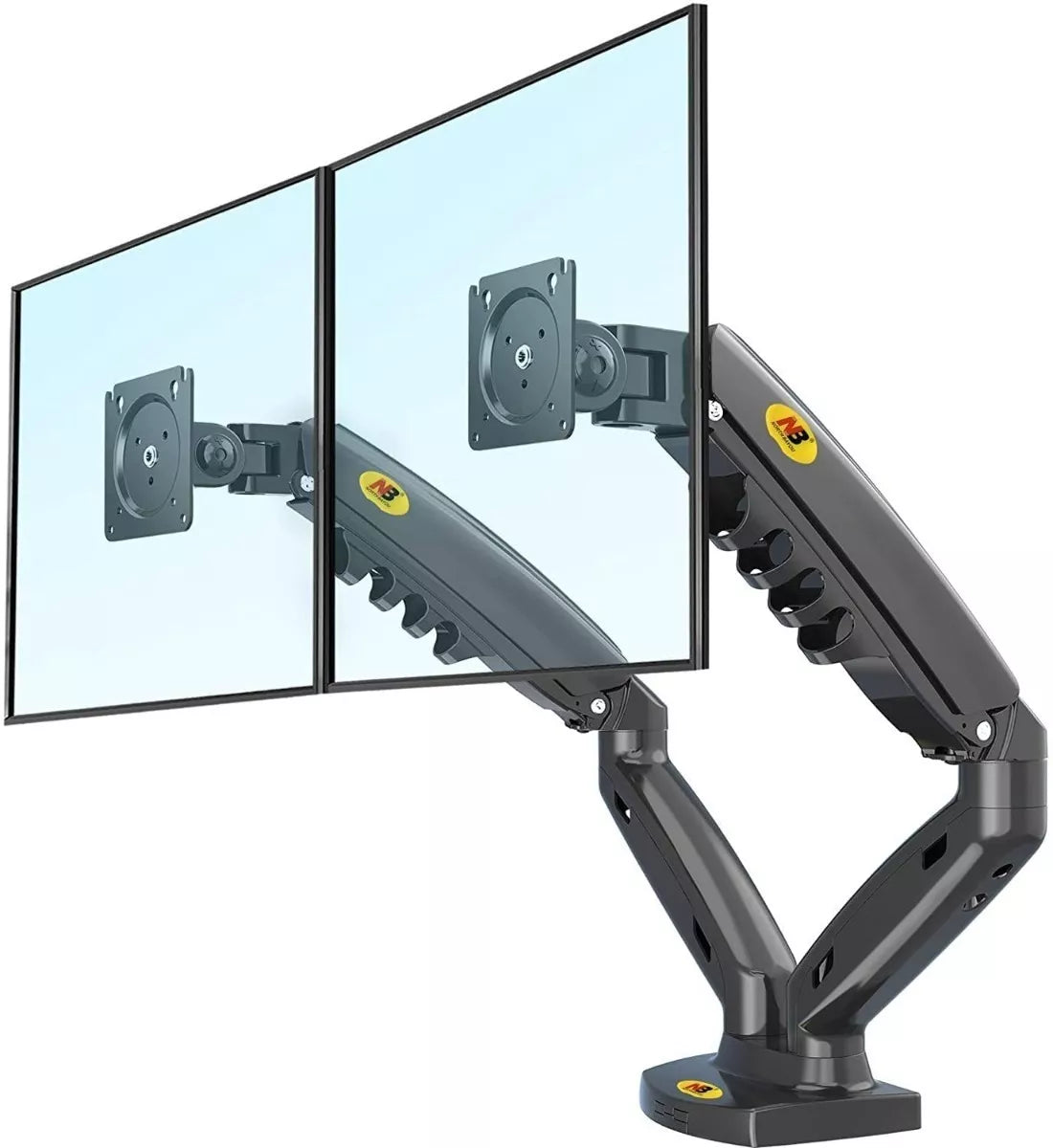 Soporte de Dos Brazos Monitor Doble North Bayou NB F160 17 A 27 Color Negro