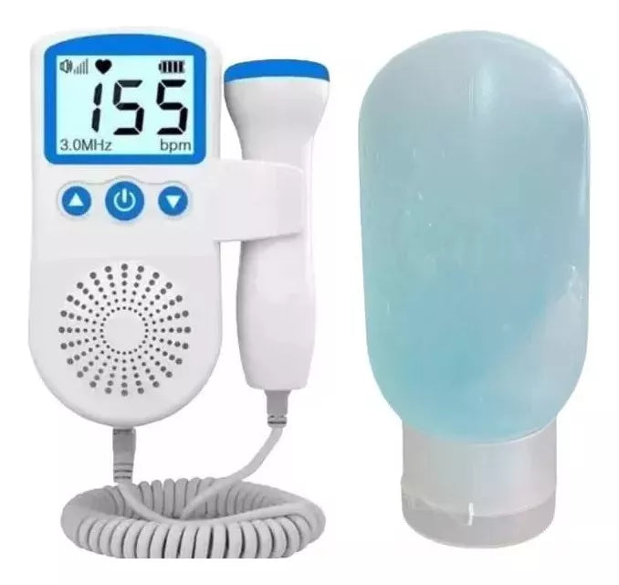 Audífono cardíaco para bebés, monitor de sonar Doppler fetal, color azul