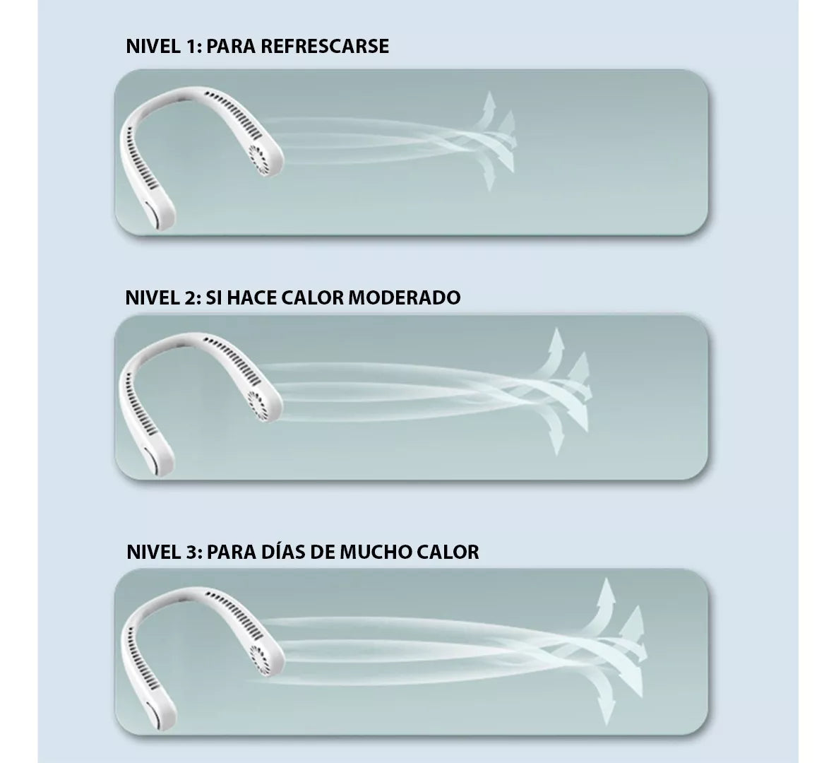 Ventilador Corporal para Cuello ❄️ Aire Fresco Portátil Manos Libres