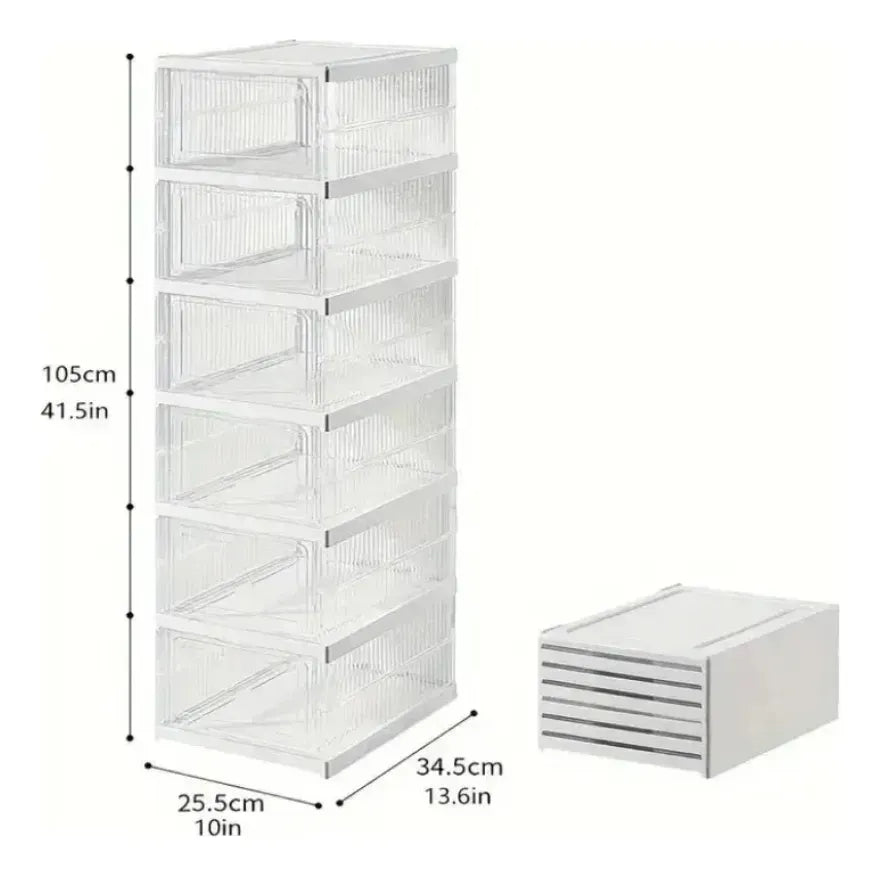 Organizador Zapatero Plegable de 6 Niveles 👟 Ahorra Espacio y Mantén el Orden