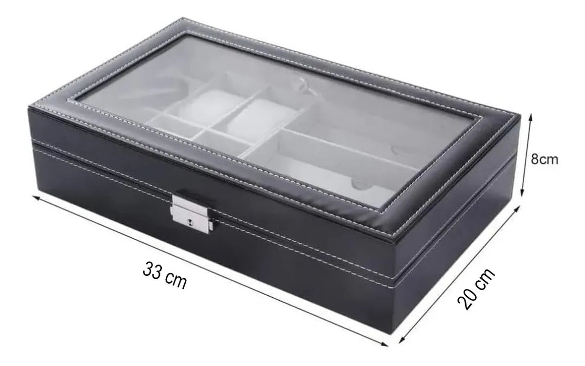 Estuche Organizador de Relojes y Gafas – Exhibición Elegante y Segura ⌚