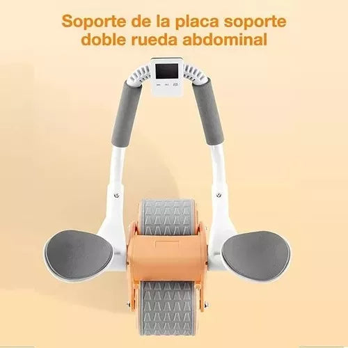 Rueda Abdominal Rebote Automático Con Temporizador Color Gris-naranja