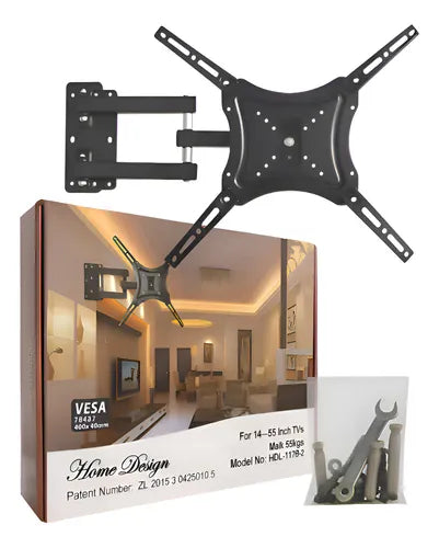 Soporte para TV de 14 a 55 Pulgadas 📺 Brazo Ajustable Ultra Resistente (50 kg)
