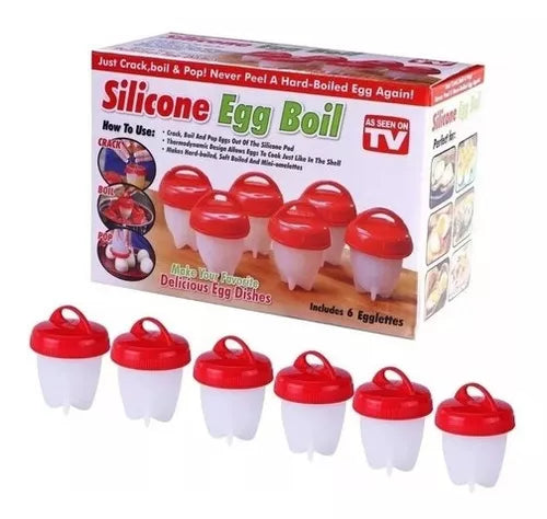 Moldes para Hervir Huevos sin Cáscara 🥚 Set x6 en Silicona Fácil y Rápido