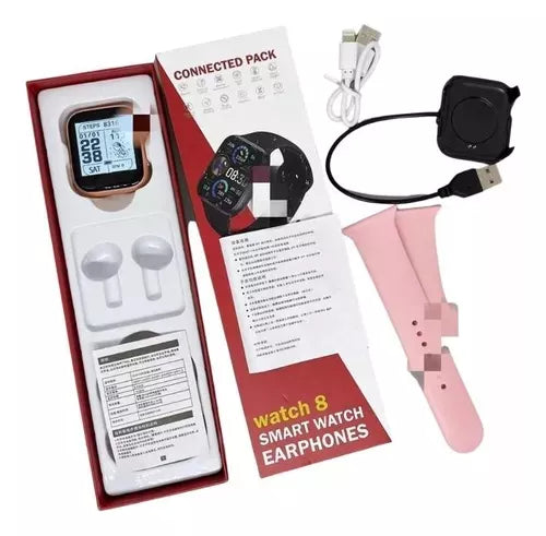 Combo Audífonos + Smart Watch T500