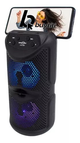 Parlante Portatil Greatnice Bt 2x3 Gts-1557