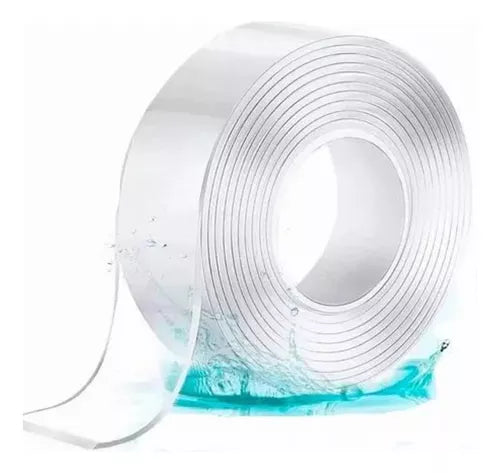 Cinta Doble Faz Reutilizable de Silicona 🔧 5 Metros Multiusos