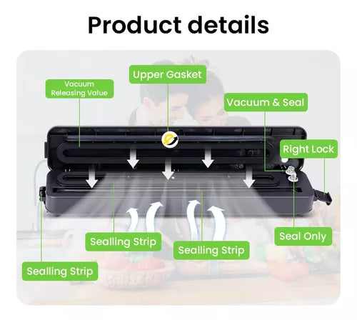 Maquina Empacadora Al Vacio Y Selladora + Obs 5 Bolsas