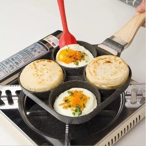 Sarten Antiadherente 4 Puestos Para Huevos Arepas Pancakes
