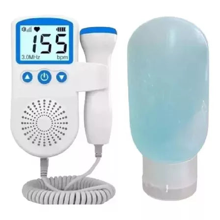 Audífono cardíaco para bebés, monitor de sonar Doppler fetal, color azul