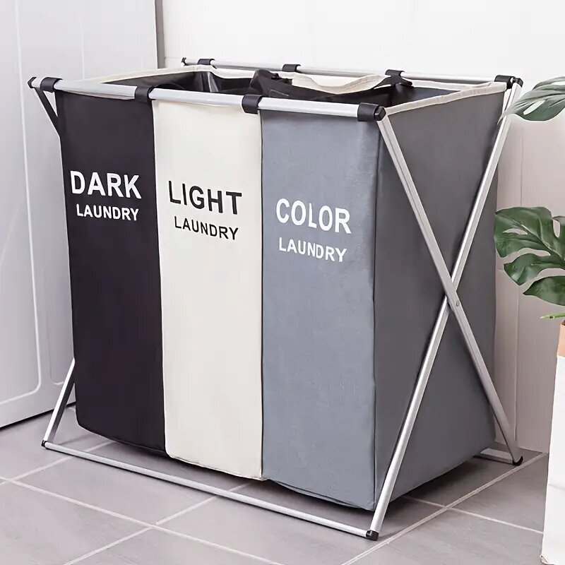 Cesta Organizadora Plegable 📦 Triple División Ahorra Espacio