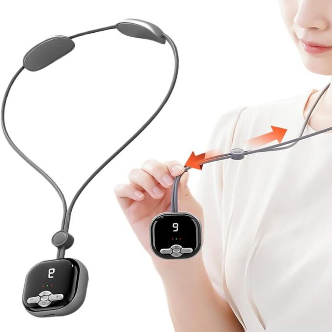 Masajeador Cervical de Microcorriente 🔥 Alivio del Dolor con Calor – 9 Niveles