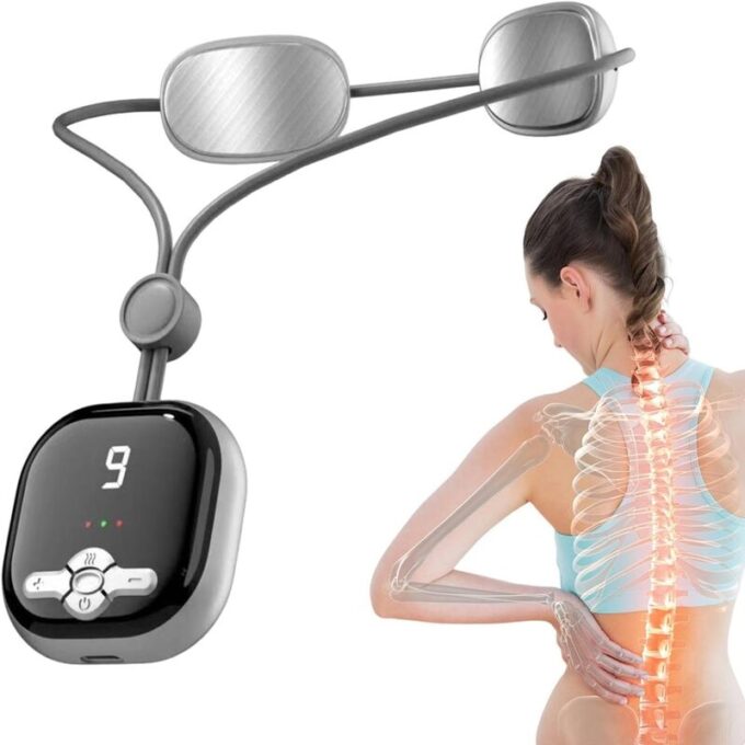 Masajeador Cervical de Microcorriente 🔥 Alivio del Dolor con Calor – 9 Niveles