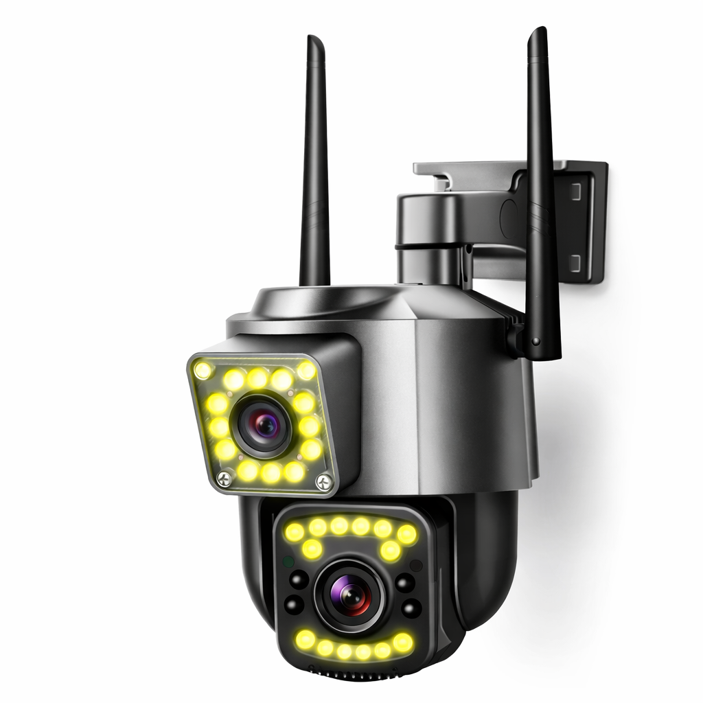 Cámara PTZ 360° Doble Lente 🔒🌓 Visión Nocturna Full HD 1080P