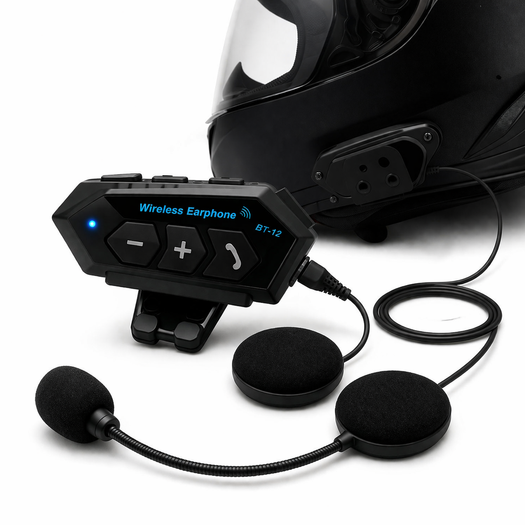 Intercomunicador Bluetooth para Moto 🏍️ Llamadas y Música en el Casco