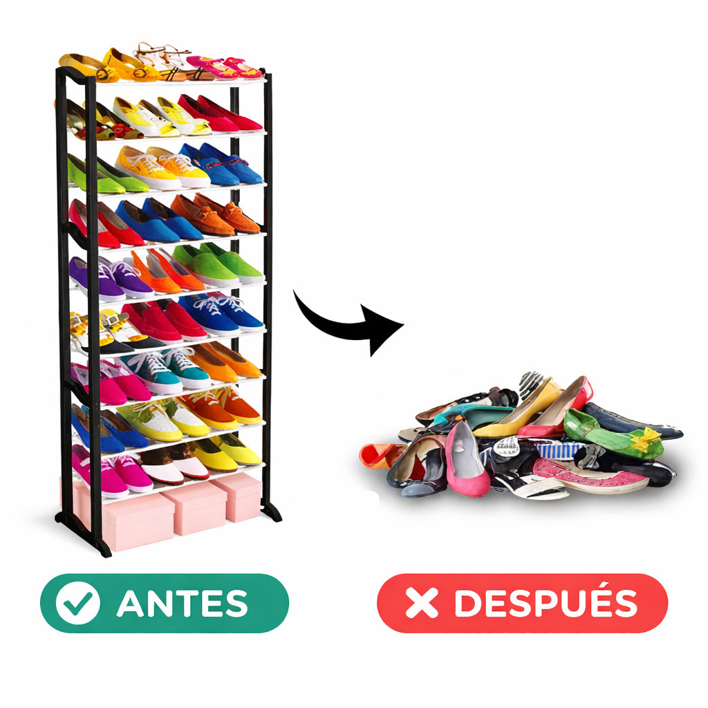 Zapatero Organizador de 10 Niveles 👟 Guarda hasta 30 Pares