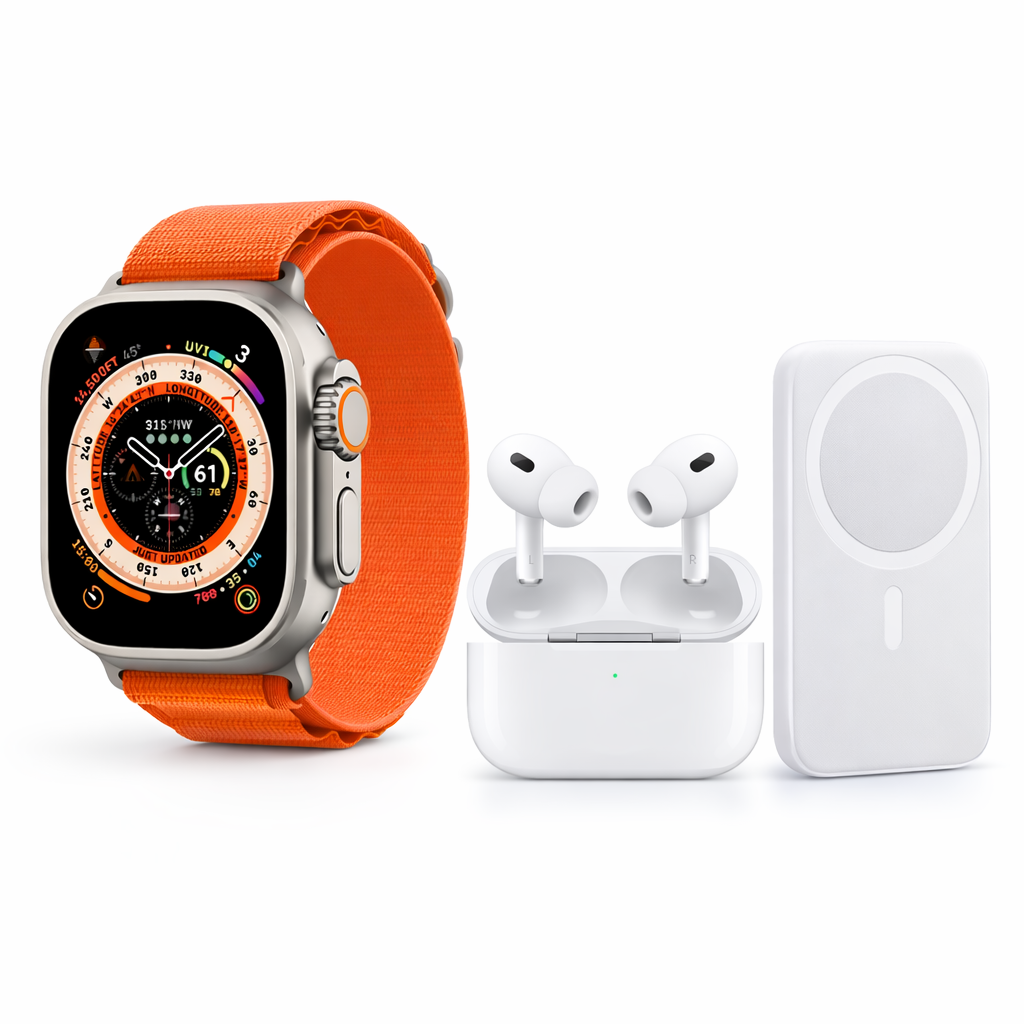 Combo Smartwatch X8 Ultra ⌚ Audífonos + Power Bank (Todo en Uno)
