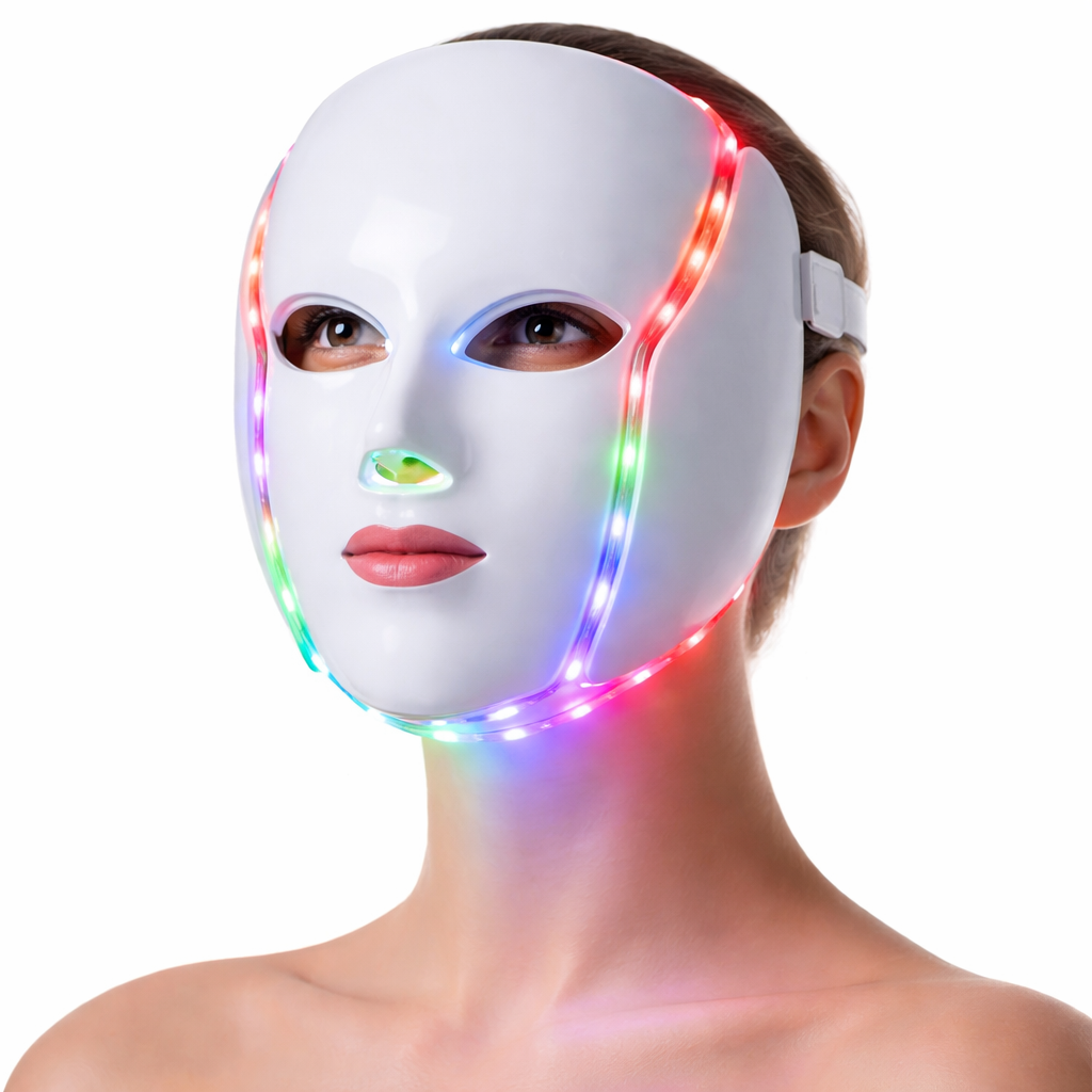Máscara LED de Fototerapia Facial 💆♀️ Rejuvenecimiento para Rostro y Cuello