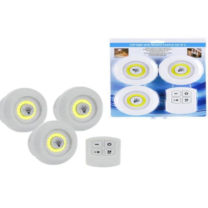 (1)Luces LED adhesivas set x3 con control lamparas inteligentes