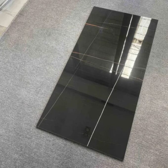 Azulejo adhesivo 60 x 30 negro satinado pegatina decorativa