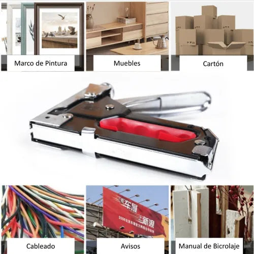 Grapadora Industrial Tapicería Trabajo + 1000 Grapas