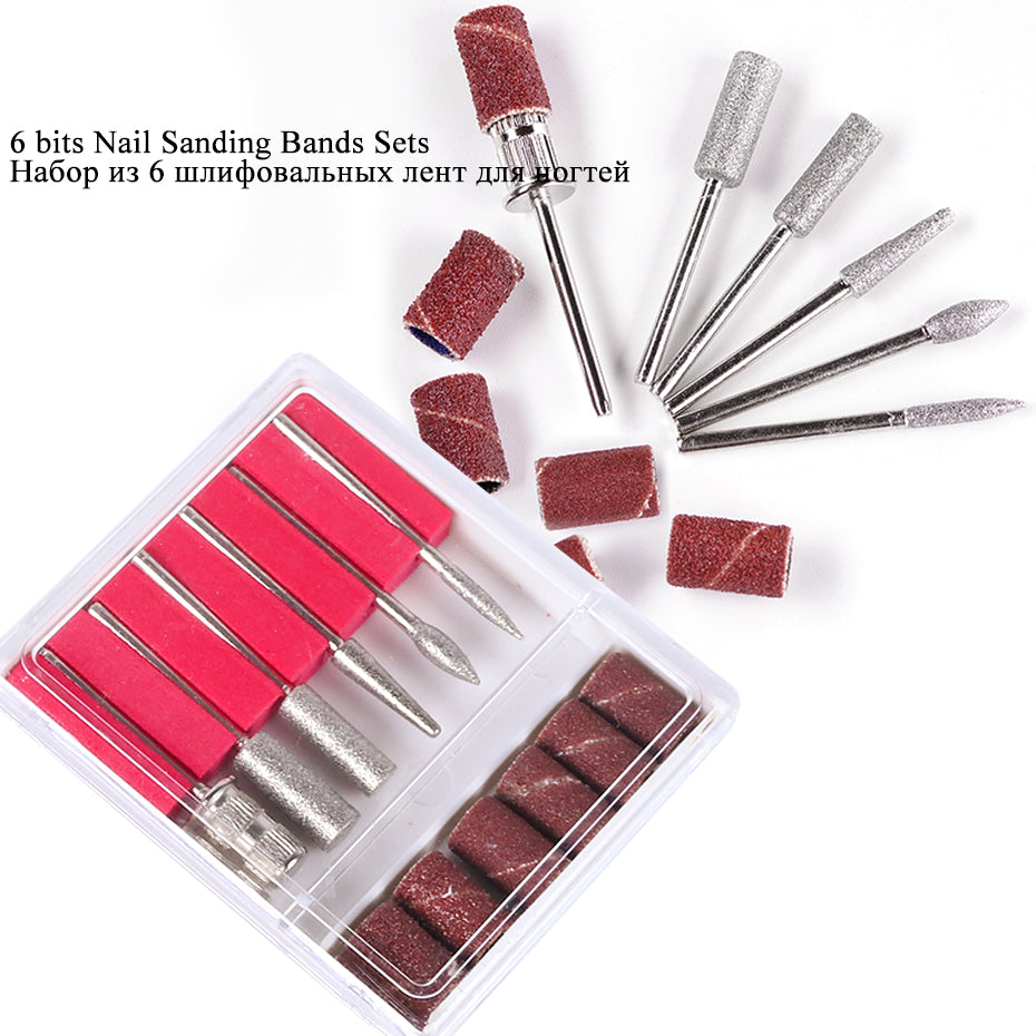 Pulidor Eléctrico de Uñas 💅 Kit Profesional Manicure y Pedicure x18 pz