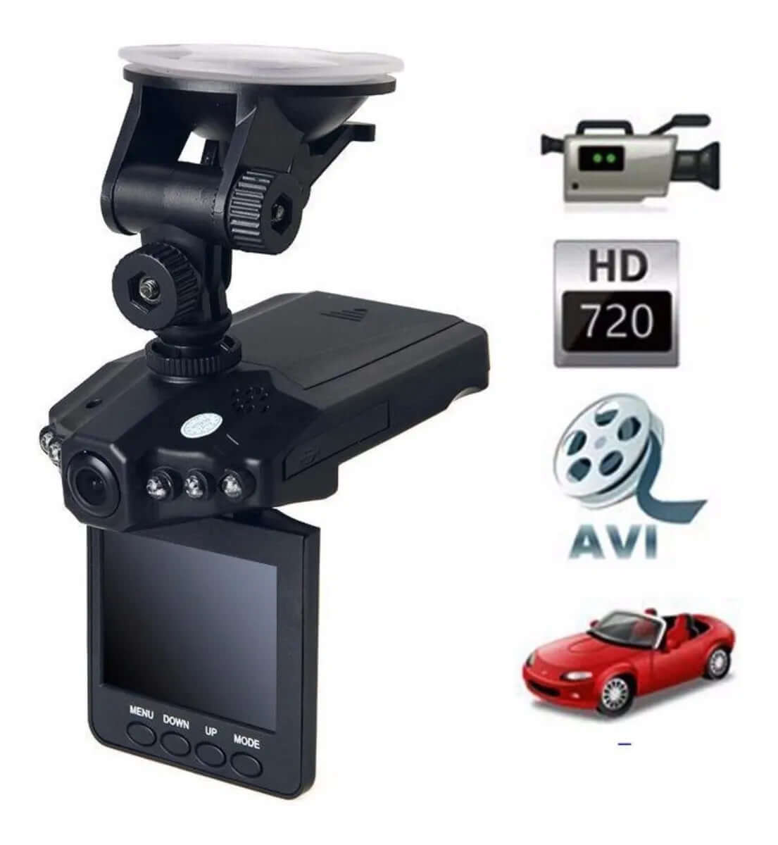 Cámara Para Carro Hd Dvr Vision Nocturna Accidente Vigilancia