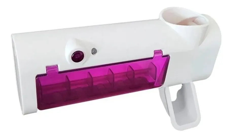 Soporte Esterilizador Cepillos Uv+ dispensador Crema Recargable