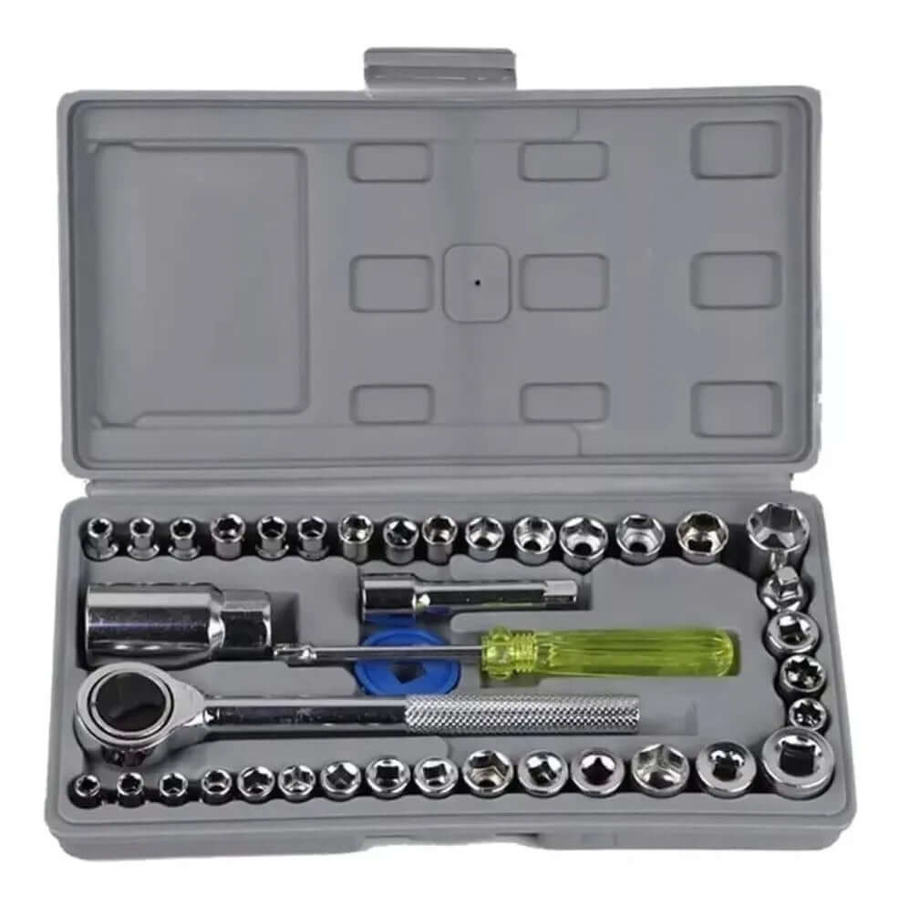 Juego De Raches Copas 40 Piezas Mecánica Motos Vehículos