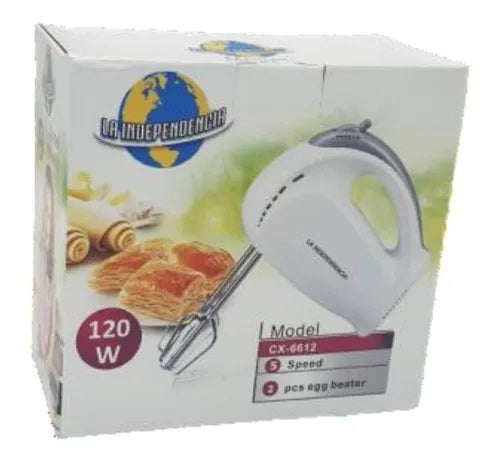 Batidora De Mano Casera 7 Velocidades Ganchos