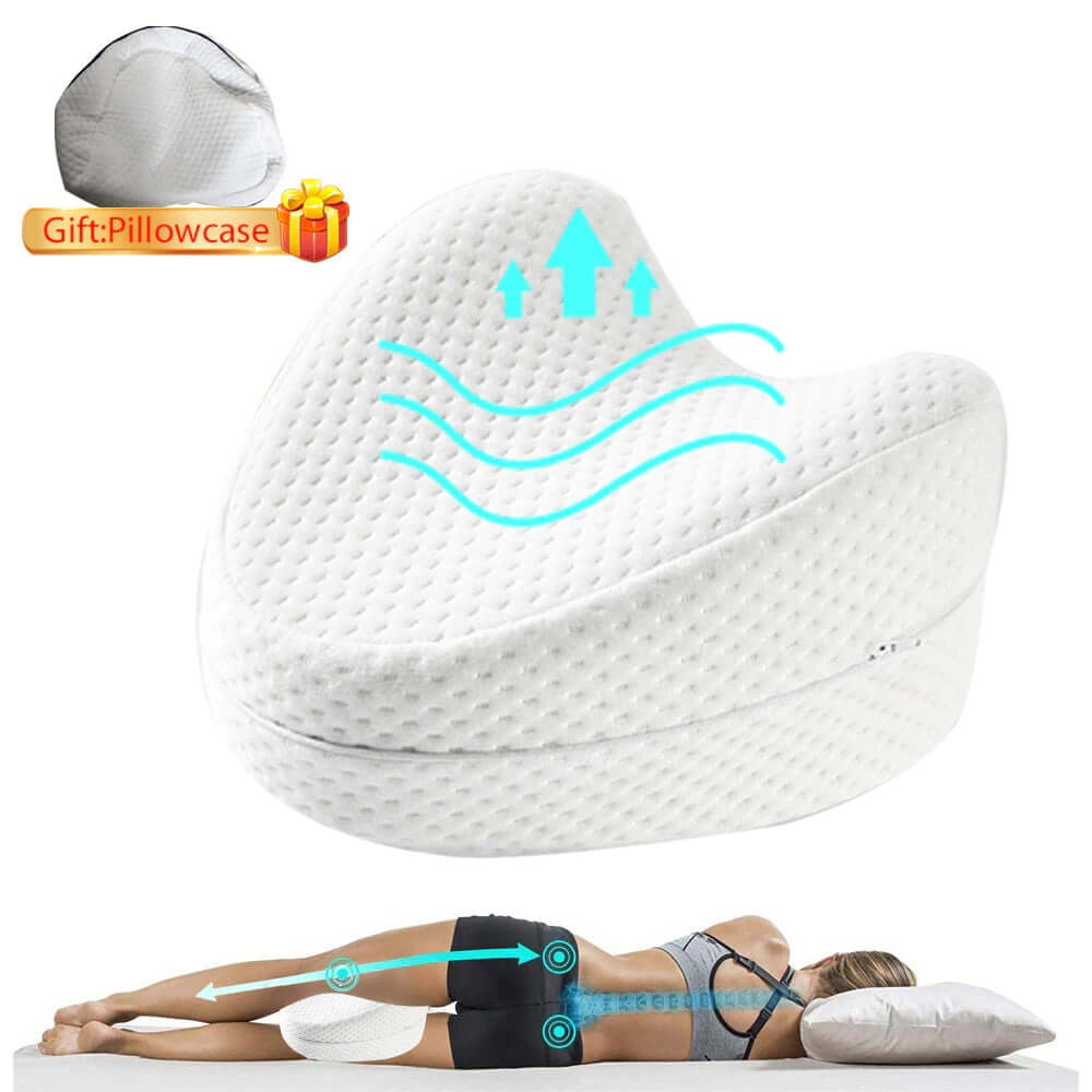 Almohada entre Piernas para Dormir Mejor 💤 Alivia Espalda y Cadera