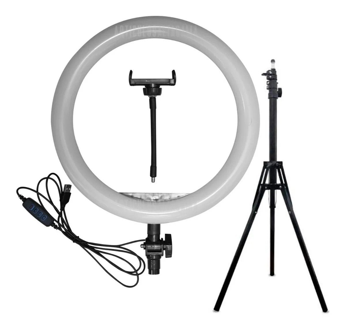 Aro Luz Led Grande 36cm Y Tripode 1,7 M Celular Fotografía - FEBO