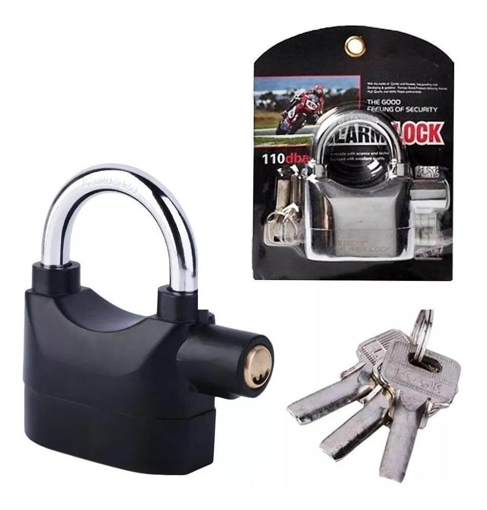 promoción Candado Alarma Bicicletas Motos Puertas Alarm Lock Negro - zaffary store