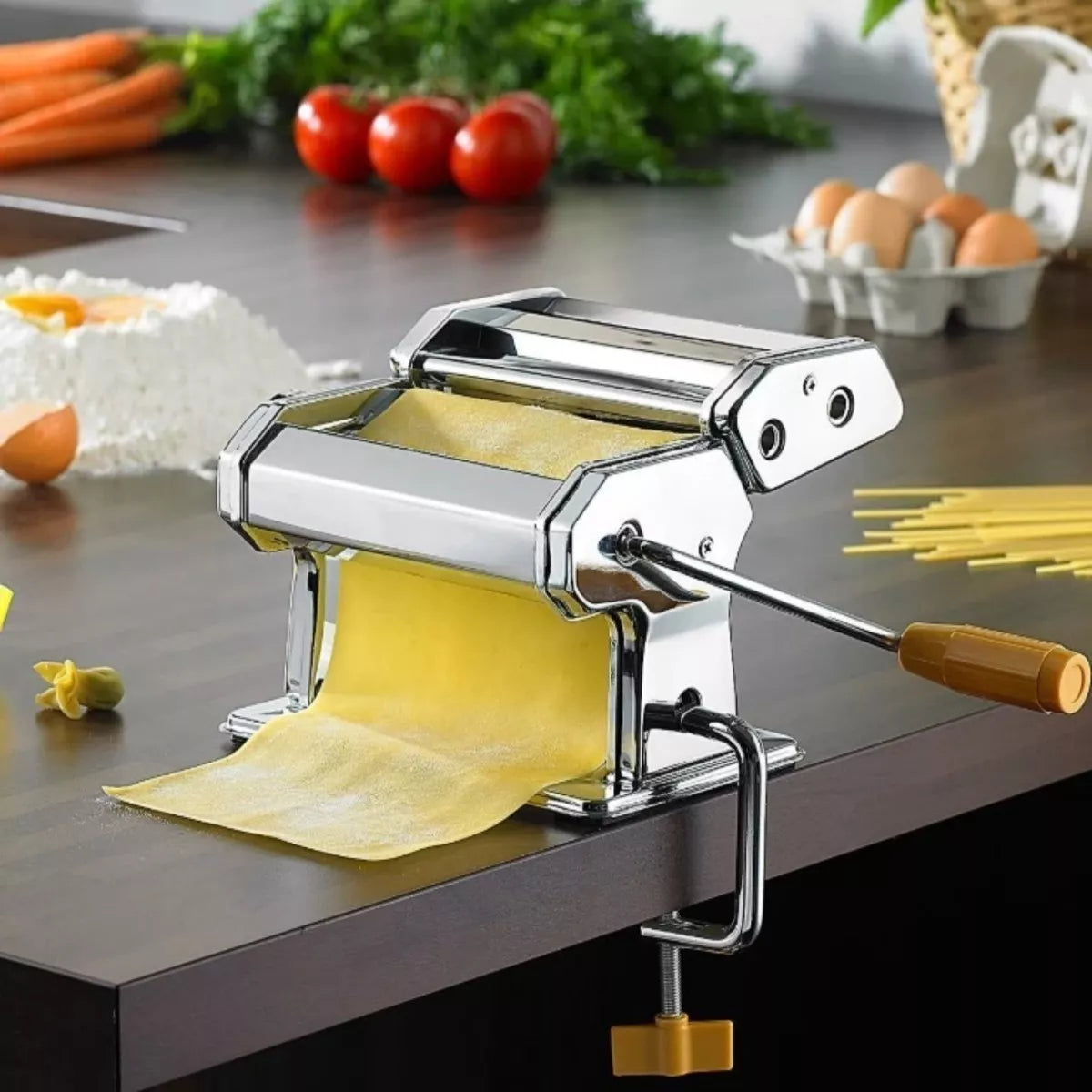 Máquina Inoxidable para Hacer Pasta 3 en 1 🍝 Prepara Pasta Fresca en Casa Fácilmente