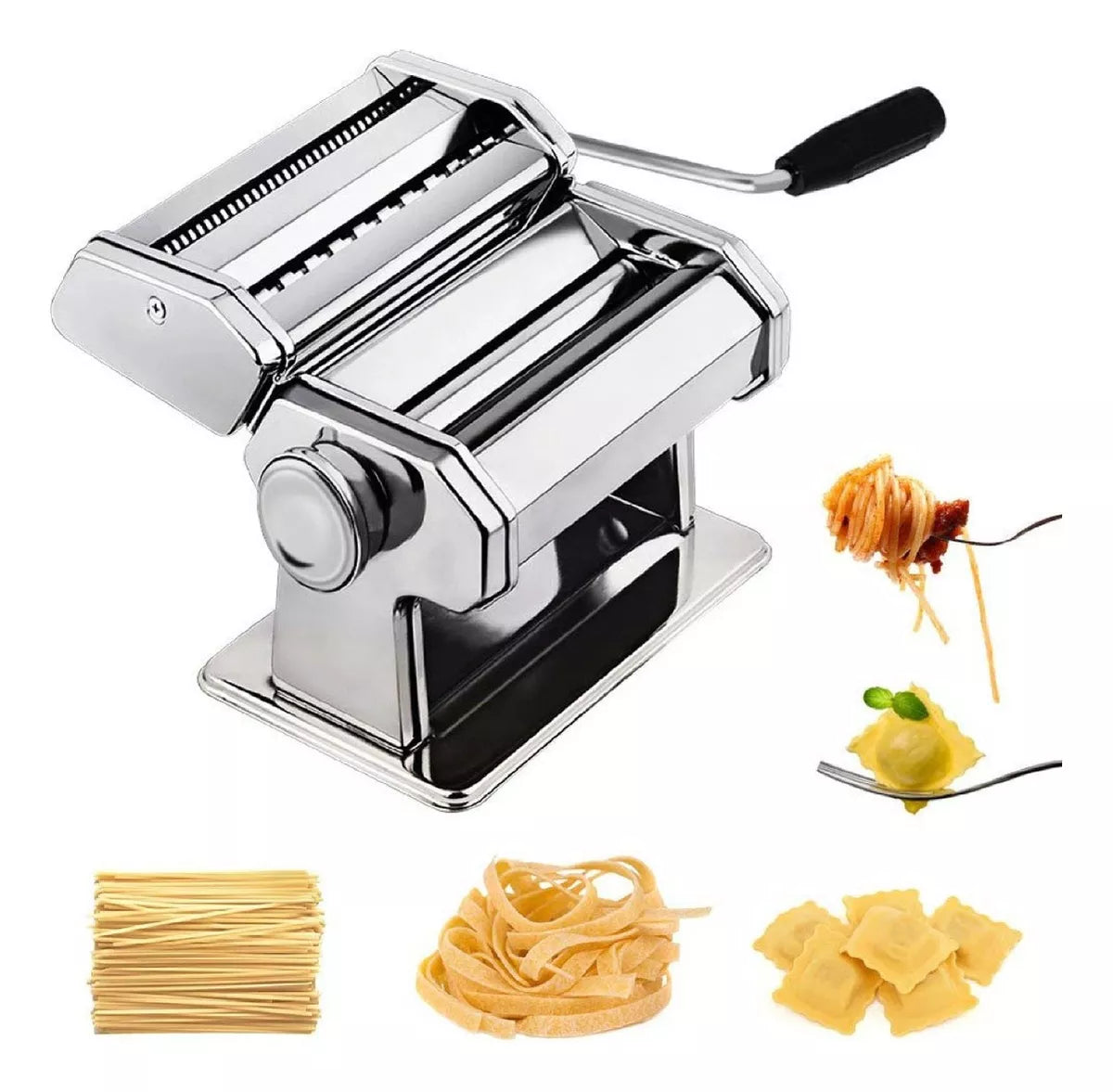 Máquina Inoxidable para Hacer Pasta 3 en 1 🍝 Prepara Pasta Fresca en Casa Fácilmente
