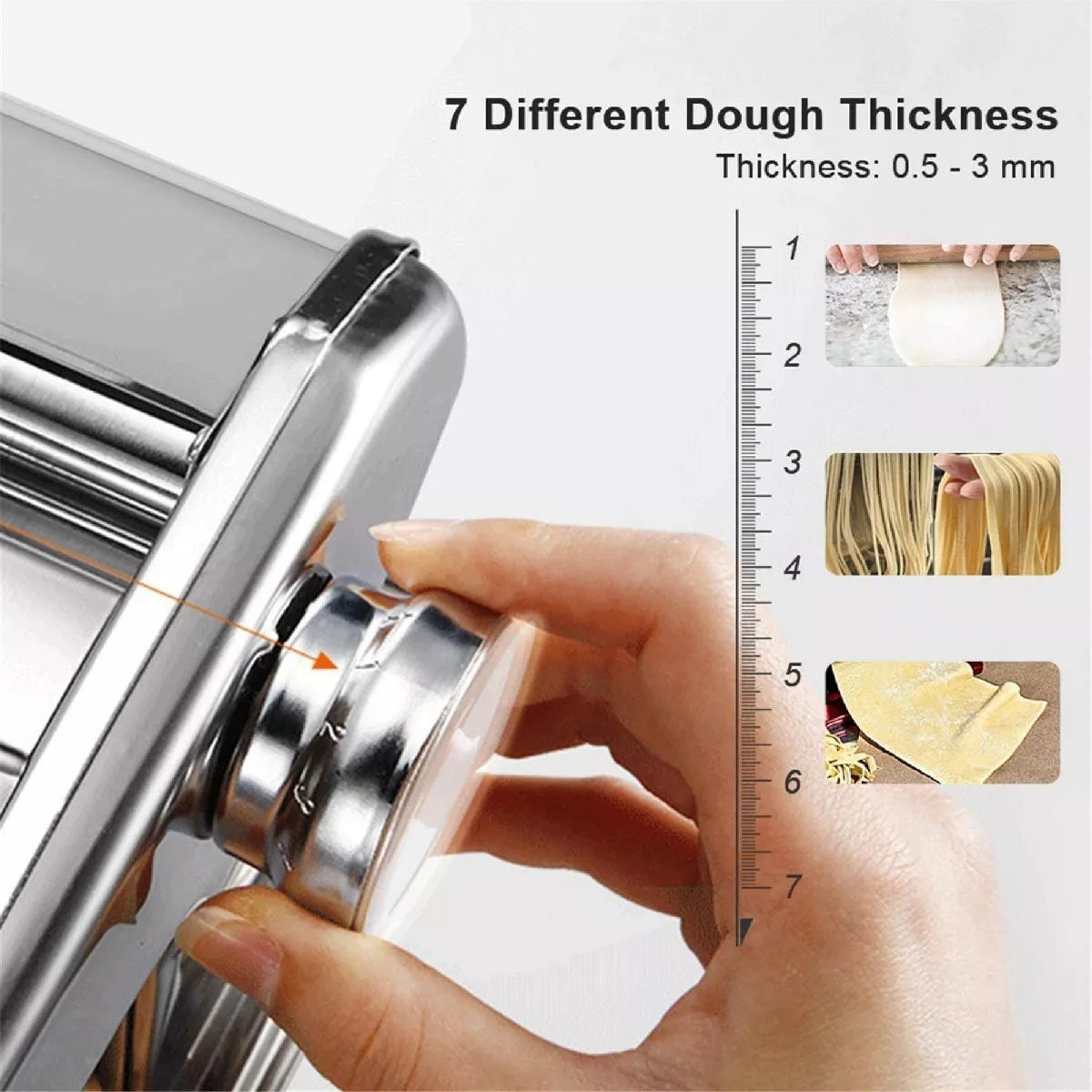 Máquina Inoxidable para Hacer Pasta 3 en 1 🍝 Prepara Pasta Fresca en Casa Fácilmente