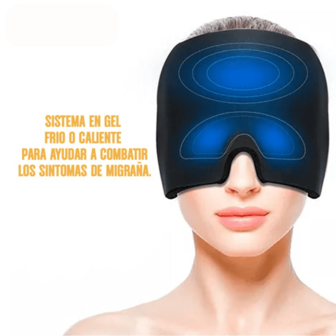 Máscara Facial Sombrero Alivio Migraña Gel