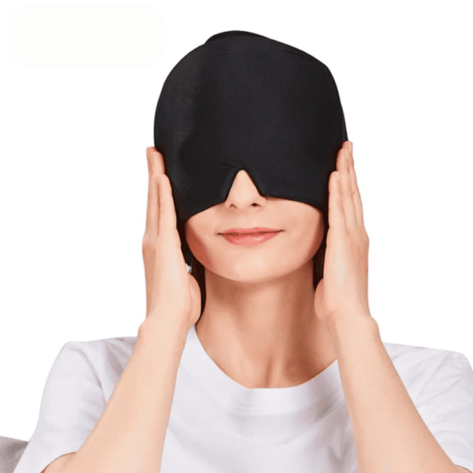 Máscara Facial Sombrero Alivio Migraña Gel