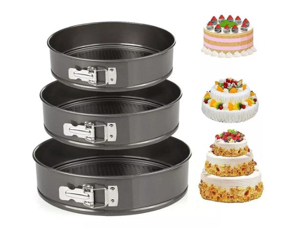 Repostería Moldes Pasteles Juego 3 Redondos Molde Hornear 20-22-24CM