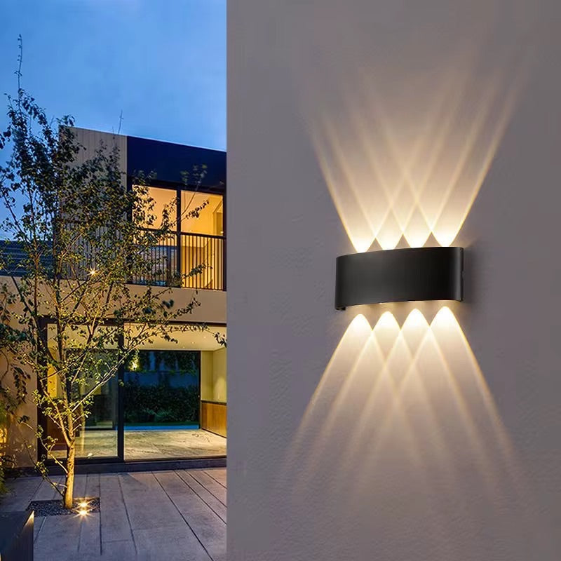 Lámpara Decorativa Exterior 8 Luces LED ✨ Iluminación Moderna para Fachadas y Jardín