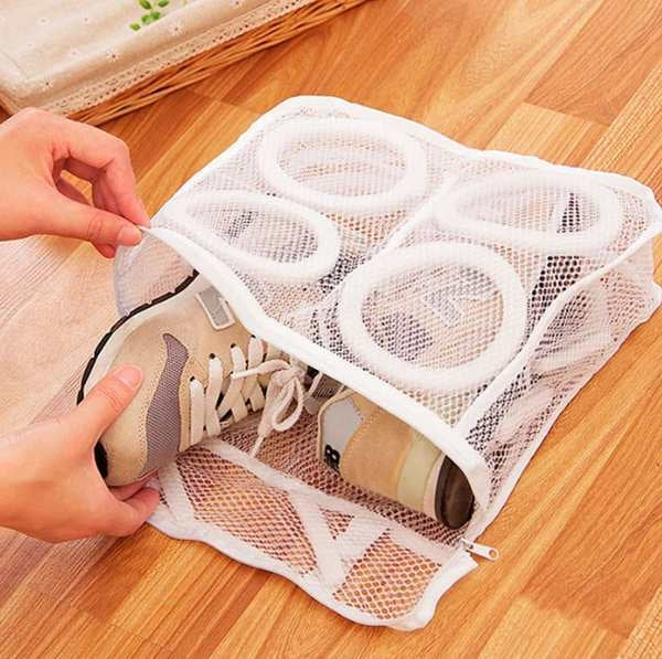 Bolsa para Lavar Zapatos en Lavadora 👟 Protege y Limpia tu Calzado Fácil