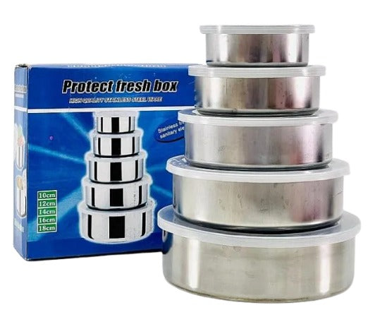 Set de Recipientes Herméticos en Acero Inoxidable 🥗 Conserva tus Alimentos Frescos