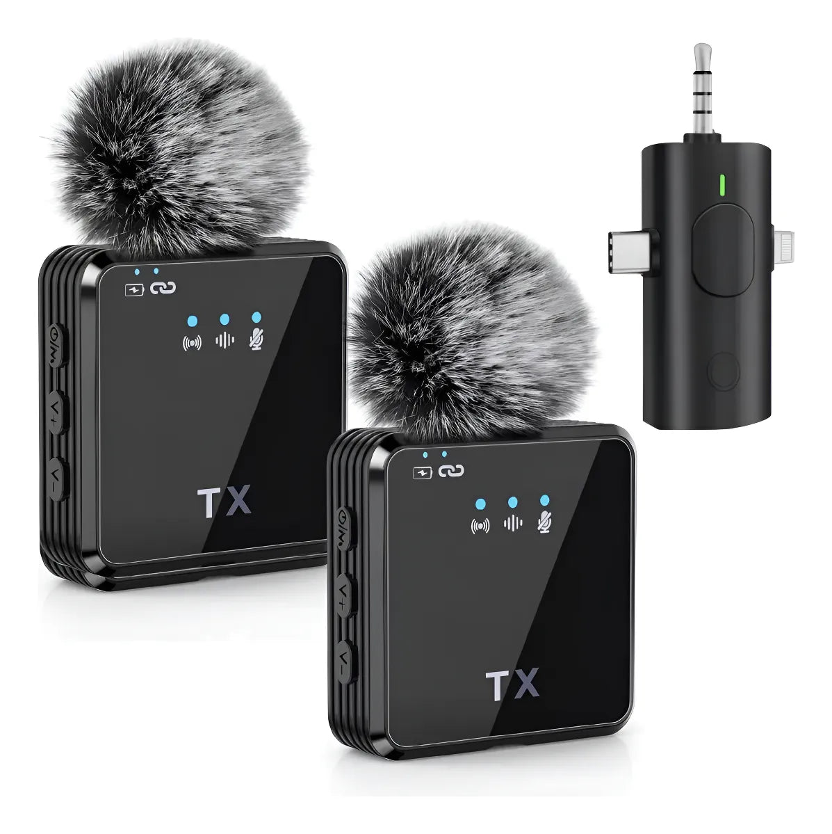 Micrófono Inalámbrico de Solapa F11 🎤 3 en 1 con Doble Emisor – Sonido HD
