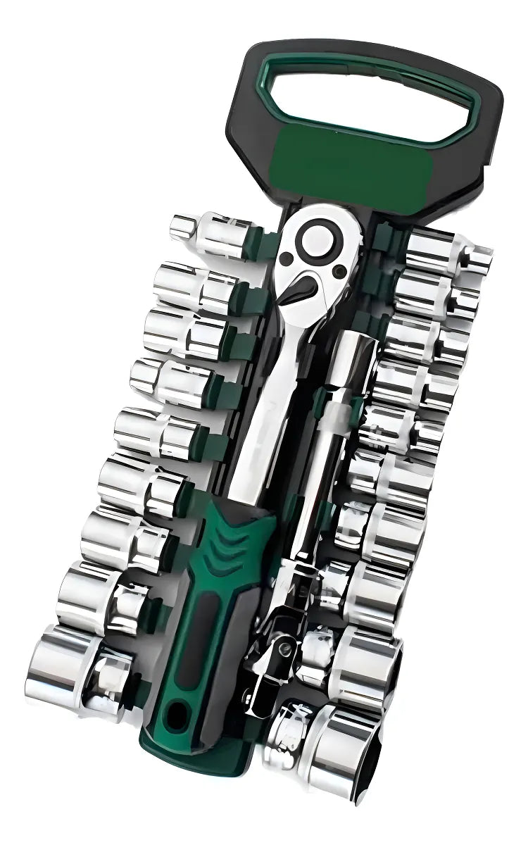 Juego de Copas y Ratchet 1/2” – 20 Piezas para Mecánica y Taller 🔧