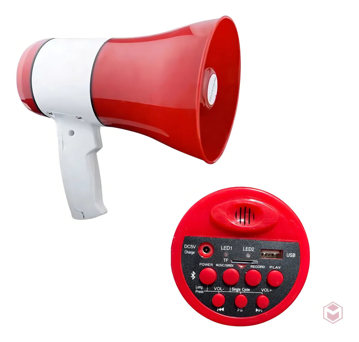 Megáfono Recargable 50W con Bluetooth y Grabación 🔊